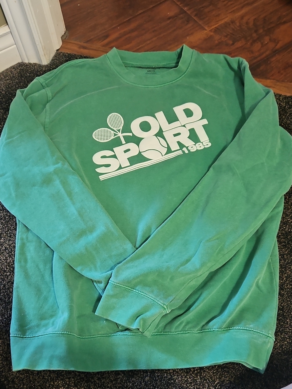 Urban Outfitters Green 'Old Sport' Crewneck Sweatshirt